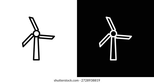 Gráfico de icono de turbina de viento, trazo editable. Conveniente para el diseño del Sitio web, logotipo, App, Plantilla, y ui ux.