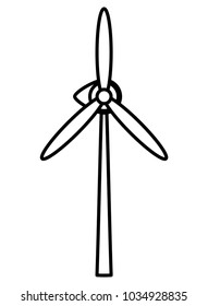 Wind turbine icon image