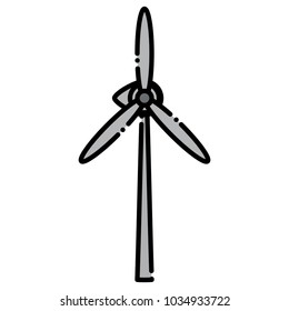 Wind turbine icon image