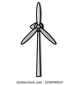 Wind turbine icon image