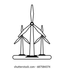wind turbine icon image 