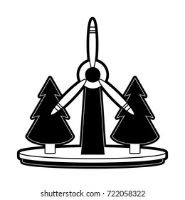 wind turbine icon image 
