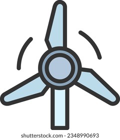 Wind Turbine Icon image. Suitable for mobile application.
