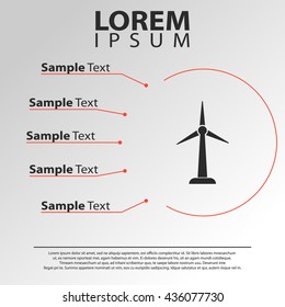 wind turbine icon. wind turbine infographics template
