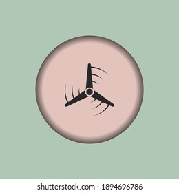 wind turbine icon, isolated wind turbine sign icon, vector illustration