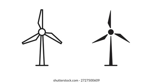 Windturbine, Symbol, einzelne Vektorgrafik. Vektorpiktogramm für Web und App
