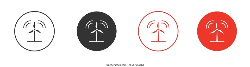 Icono de la turbina de viento para el logotipo, símbolo de la muestra del Vector para el diseño