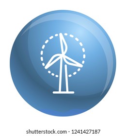 Wind turbine icon. Outline wind turbine vector icon for web design isolated on white background