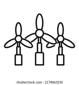Wind turbine icon outline vector. Clean power. Eco safe