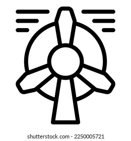 Wind turbine icon outline vector. Smart data. Food app