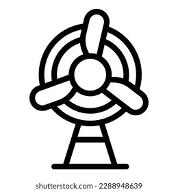 Wind turbine icon outline vector. Eco tech. Nature energy