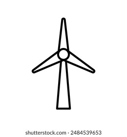 Wind Turbine Icon for Renewable Energy, Sustainable Solutions, and Green Technology Illustrations
