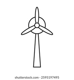Wind turbine icon. Renewable energy vector. Sustainable power symbol. Simple eco graphic.
