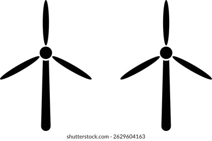 wind turbine icon set. renewable energy icons. environment button. Eolic energy sign. Electricity symbol. Windmill sign

