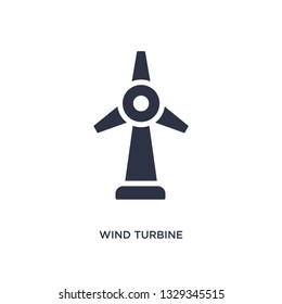 wind turbine icon. Simple element illustration from ecology concept. wind turbine editable symbol design on white background. Can be use for web and mobile.
