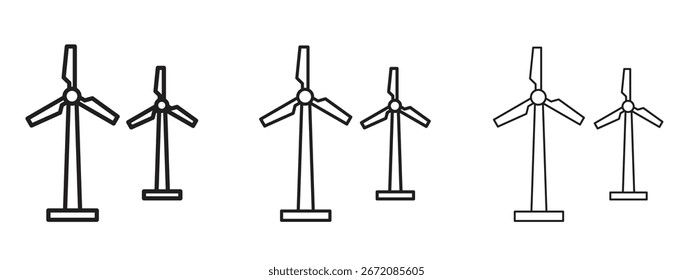 Symbol für Windturbine. Einfache Elementgrafik. Kann für Web und Mobile verwendet werden.