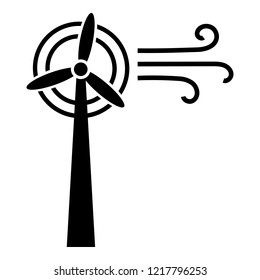 Wind turbine icon. Simple illustration of wind turbine vector icon for web design isolated on white background
