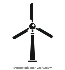 Wind turbine icon simple vector. Eco power. Solar energy