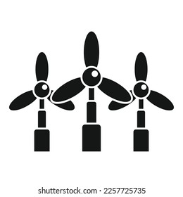Wind turbine icon simple vector. Clean power. Eco safe