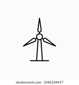 Wind turbine icon. simple vector icon