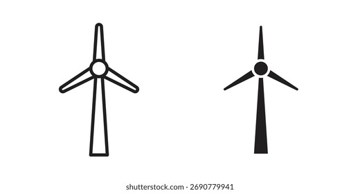 Wind turbine icon simple vector symbol
