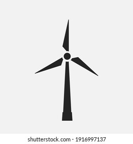 wind turbine icon. sustainable, renewable and alternative energy symbol. isolated vector image in flat style