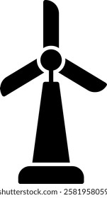 Wind Turbine Icon Symbol Art Sign