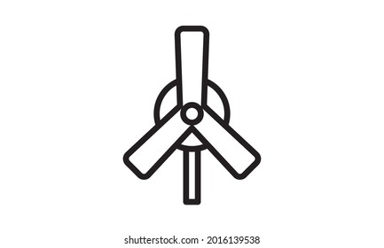 Symbol für Windturbinen - einfaches Design, Vektorbild