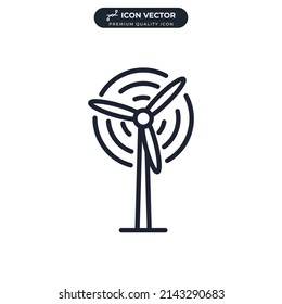 wind turbine icon symbol template for graphic and web design collection logo vector illustration