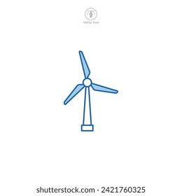 Wind Turbine Icon symbol vector illustration isolated on white background