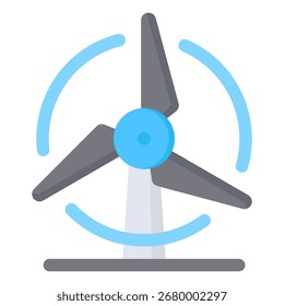 Wind Turbine icon symbol. Vector illustration.