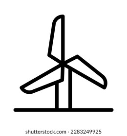 Wind turbine icon thin line style vector illustration graphic design