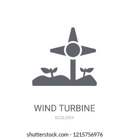 Wind turbine icon. Trendy Wind turbine logo concept on white background from Ecology collection. Suitable for use on web apps, mobile apps and print media.