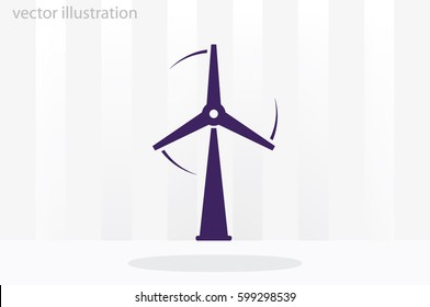 Wind Turbine Icon Vector