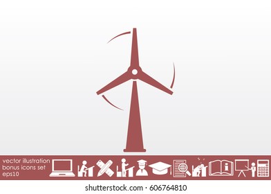 wind turbine icon vector