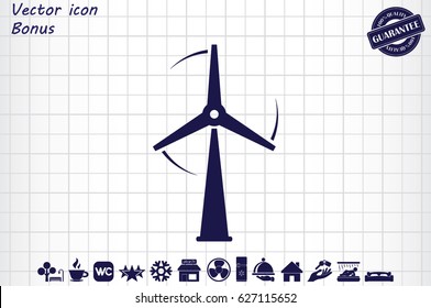 Wind Turbine Icon Vector