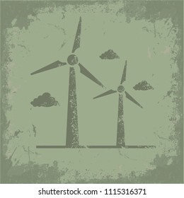 Wind turbine icon vector design