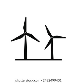 wind turbine icon vector design on a white background