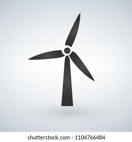 Wind turbine icon, vector illustration isolated on white background