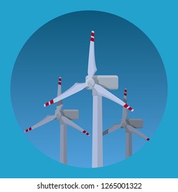 Wind turbine icon vector illustration.