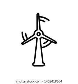 Wind turbine icon, vector illustration. Flat design style. vector wind turbine icon illustration isolated on white background, wind turbine icon Eps10. wind turbine icons graphic design vector symbols