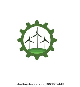 wind turbine icon vector illustration design template web