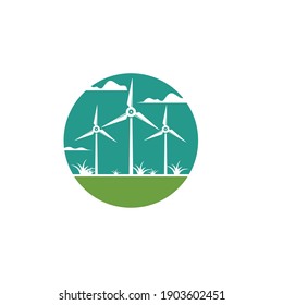 wind turbine icon vector illustration design template web