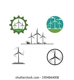 Wind Turbine Icon Vector Illustration Design Template Web