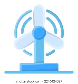 Wind Turbine Icon, Vector Illustration