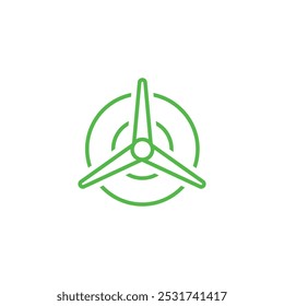 Wind Turbine icon, vector illustration. isolated on white background