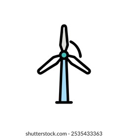 Vektorgrafik eines Windturbinensymbols