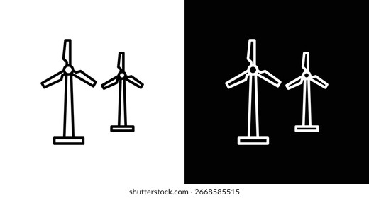 Windturbine Symbol, Vektorgrafik - Vektorsymbole mit hoher Qualität in schwarzem Stil