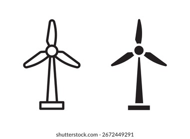 Vektorgrafik eines Windturbinensymbols