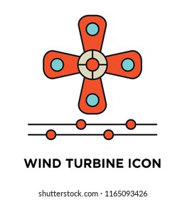 Wind turbine icon vector isolated on white background, Wind turbine transparent sign , technology symbols